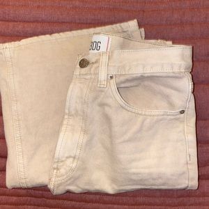 BDG Urban Outfitters high waisted wide leg cream jeans